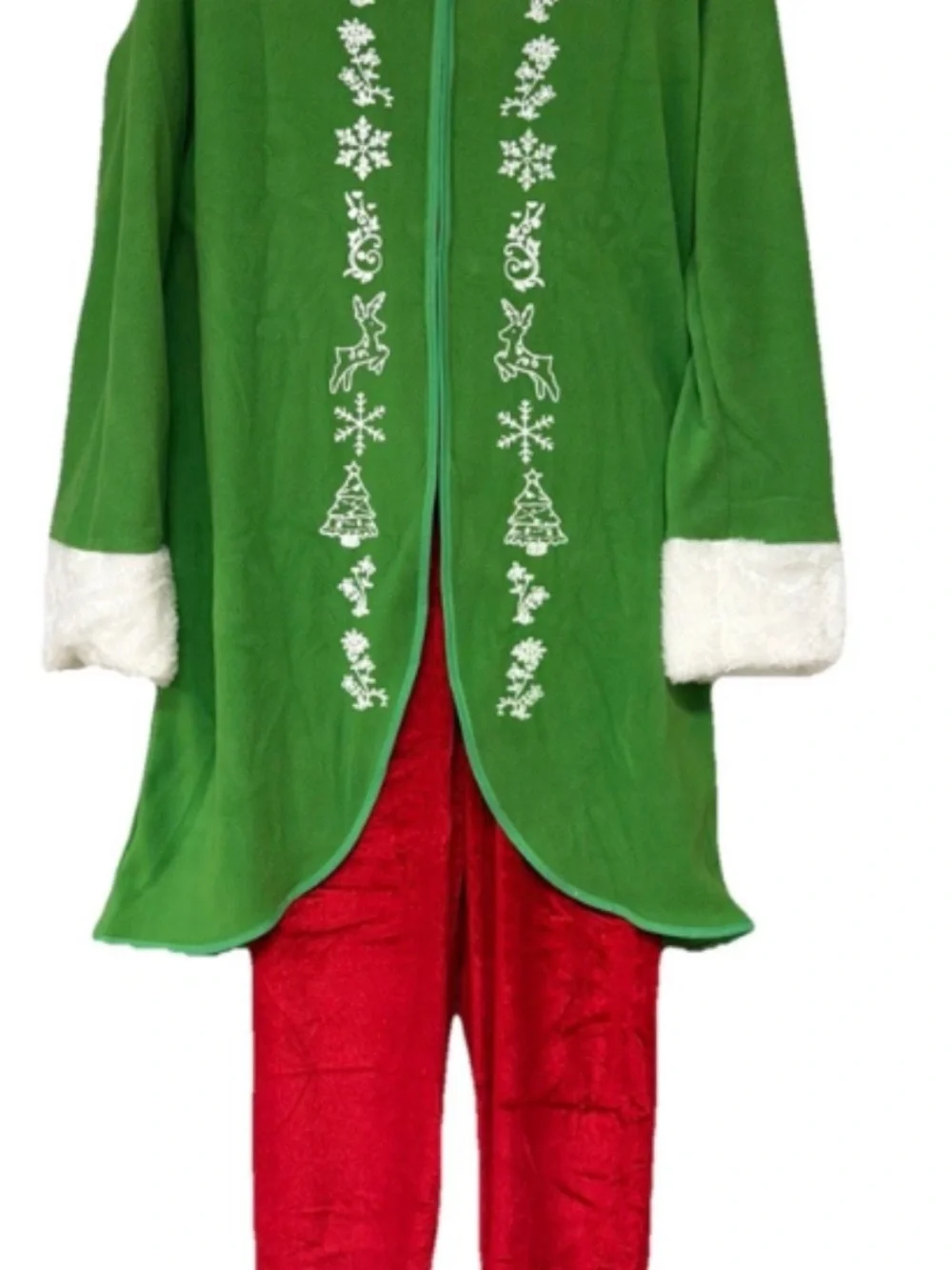 Festive Green and Red elf Costume Jacket and Pants